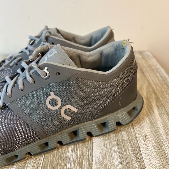 On Cloud X Womens Rock Sea Gray Athletic Running Shoes Size 9.5 - Picture 3 of 14